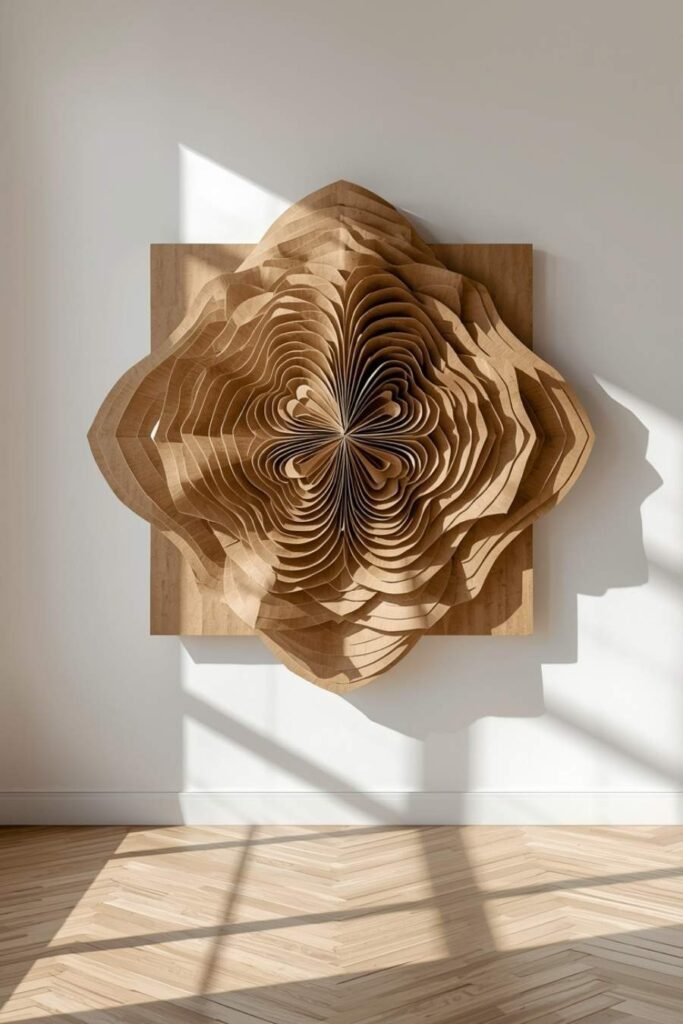 Layered Cardboard Wall Sculpture