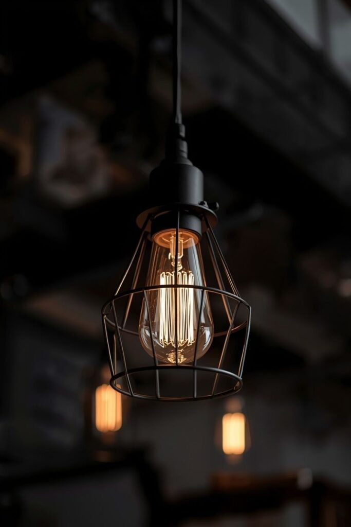 Metal Cage Pendant Light