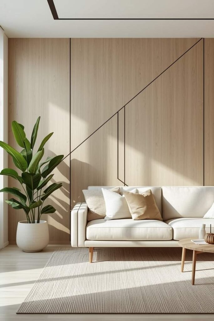 Minimal Geometric Wood Panels