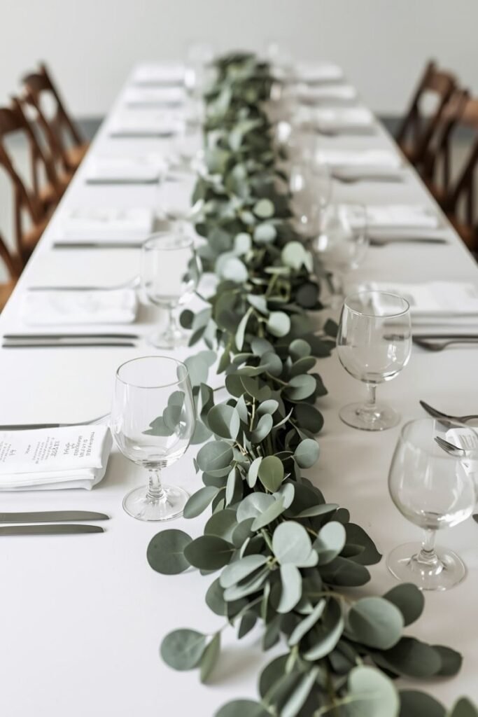 Minimalist Greenery Runner