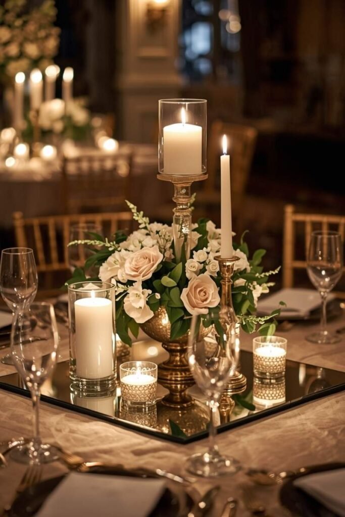 Mirror Base Decorative Arrangement