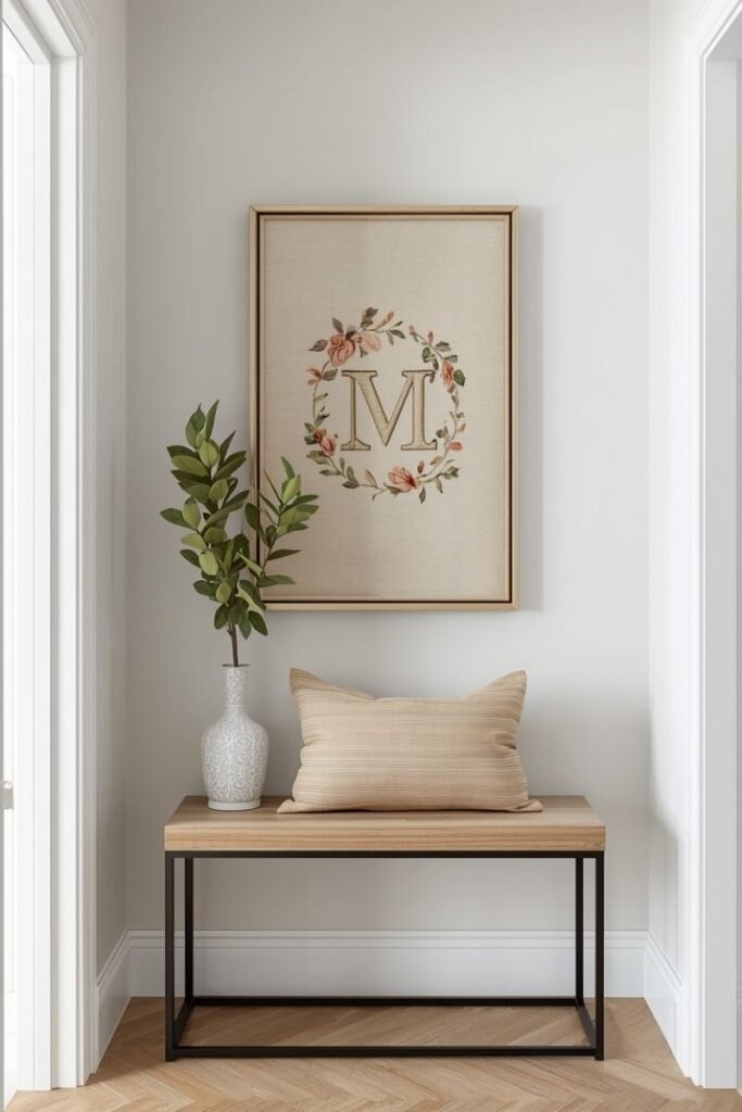 Monogram Fabric Art