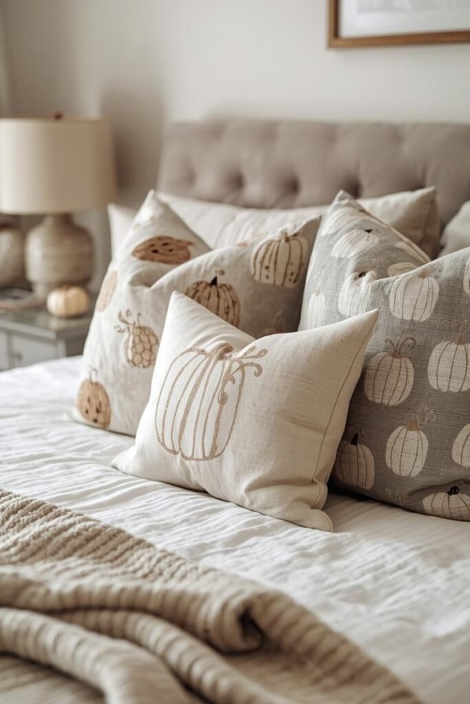 Neutral Halloween Throw Pillows