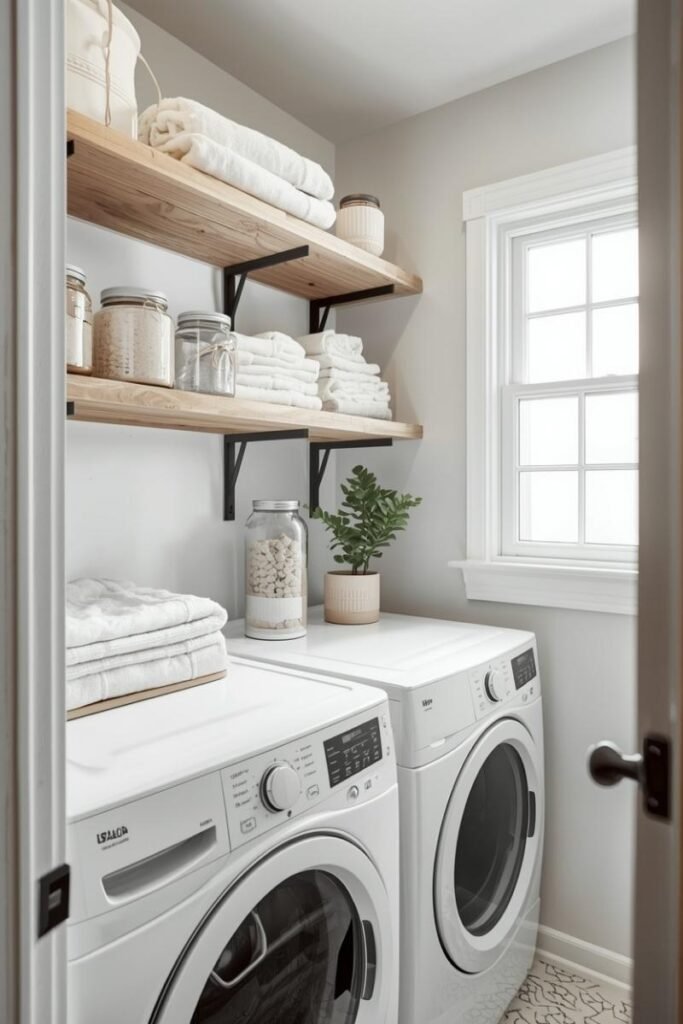 Open Shelving With Simple Brackets