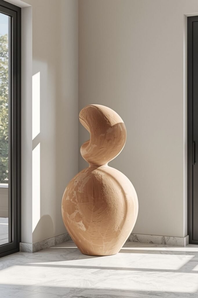 Oversized Clay Floor Sculpture