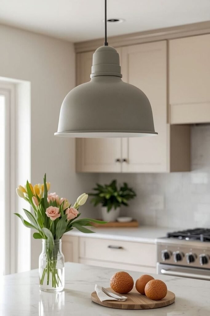 Painted Metal Pendant Light