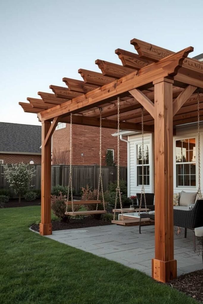 Pergola Style Swing Set