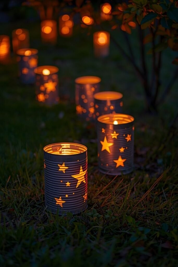 Recycled Tin Can Lanterns