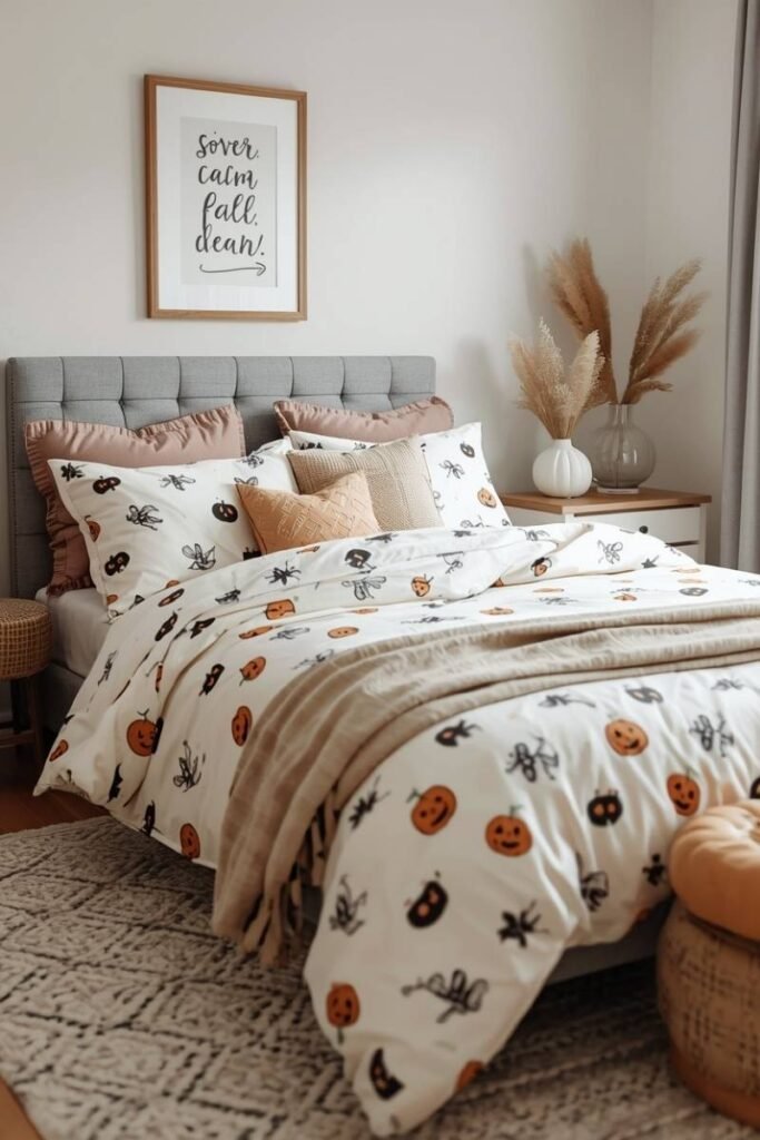 Soft Neutral Halloween Bedding Patterns