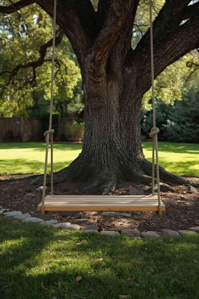 Tree Mounted Rustic Swing