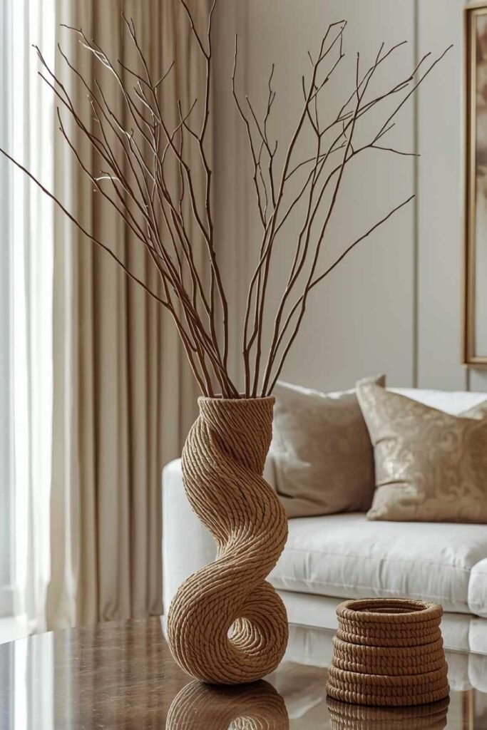Twisted Rope Sculptural Vase