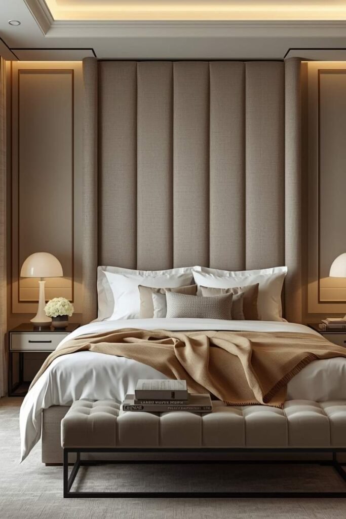 Upholstered Headboards with Rich Textures