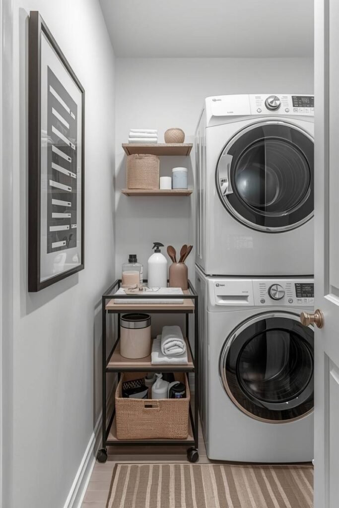 Use a Rolling Laundry Cart