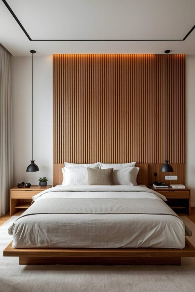 Vertical Slat Feature Wall