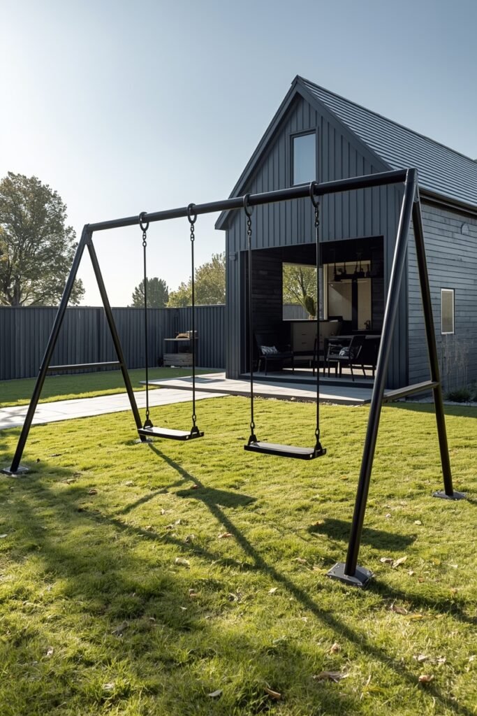 Minimalist Modern Metal Frame Swing