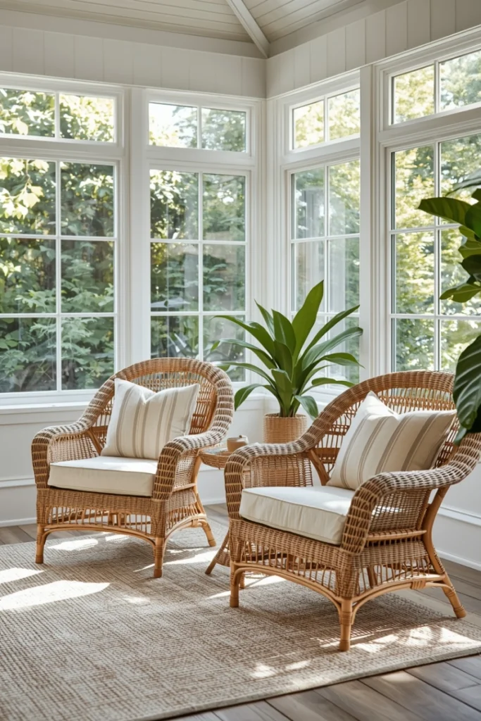 Deep-Seated Wicker Lounge Chairs
