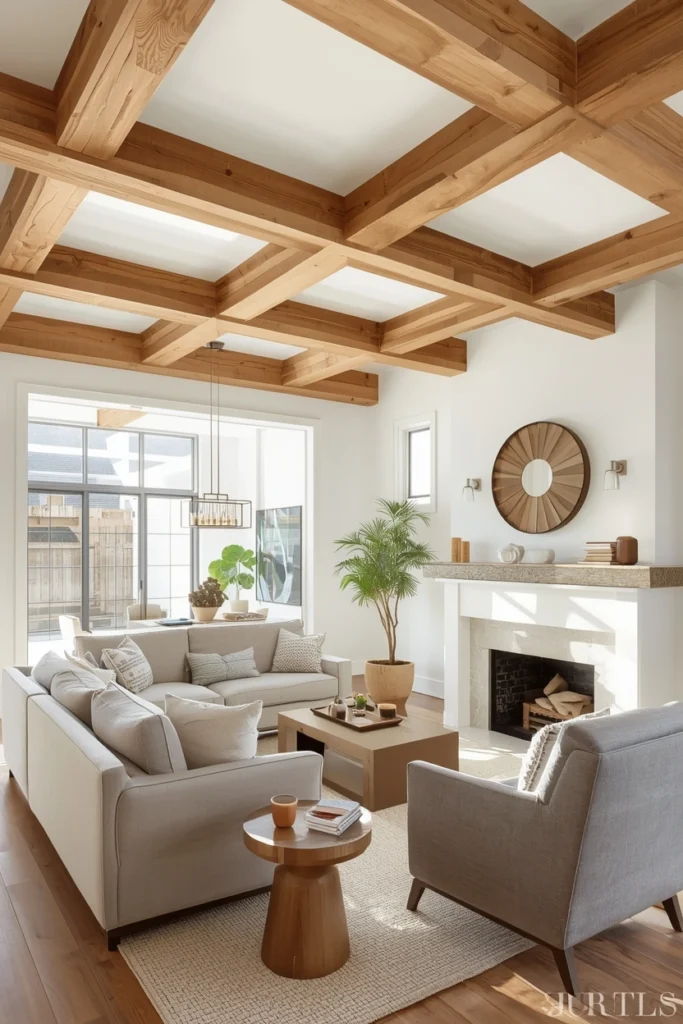 Exposed Wooden Beams