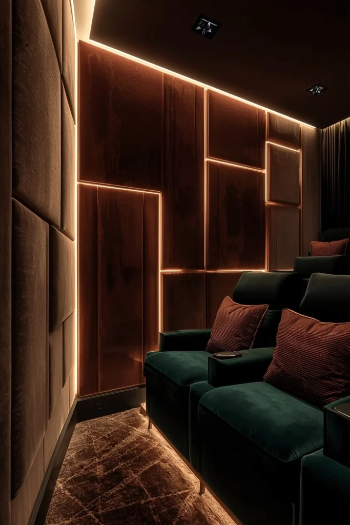 Velvet Wall Panels for Instant Cinematic Warmth
