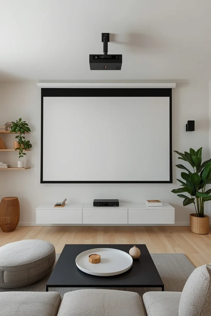 Wall-Mounted Projector Setup for a Clean, Minimal Look
