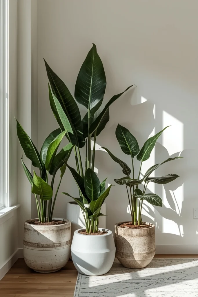 Add Indoor Plants for Organic Sculptural Impact