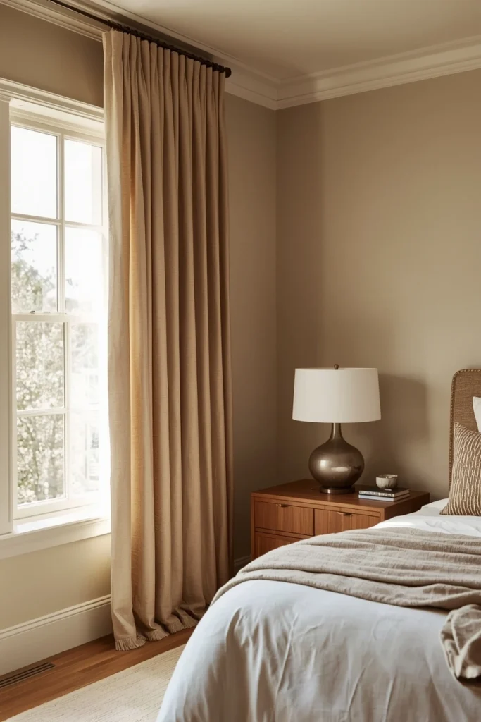 Floor-to-Ceiling Neutral Curtains