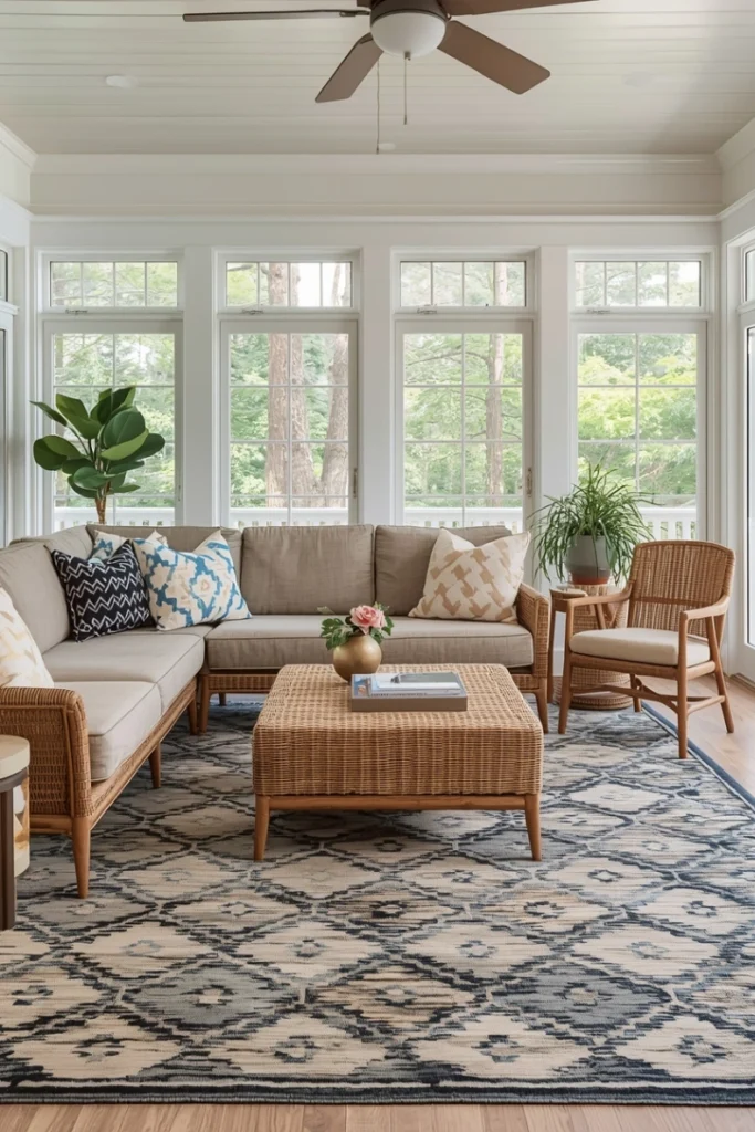 Layered Area Rugs for Warmth