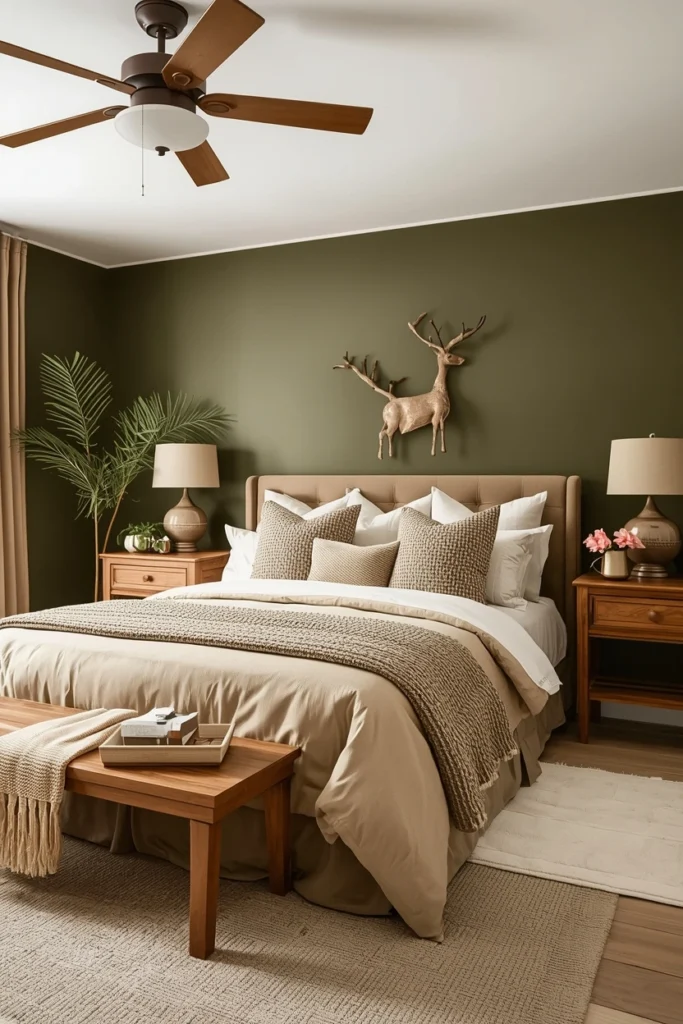 Olive Green and Sand