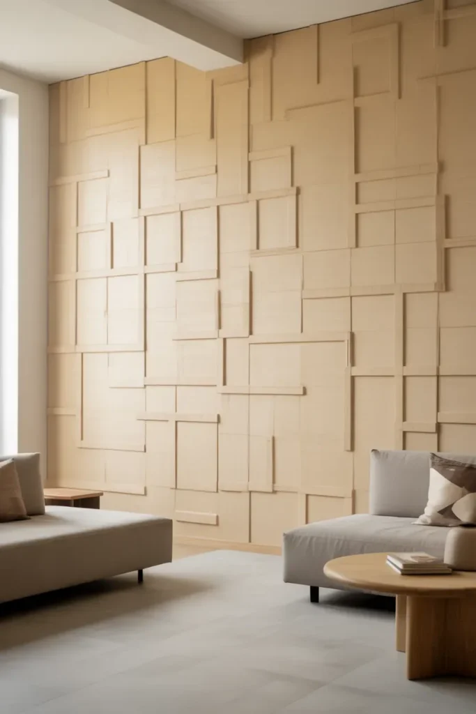 Removable Sculptural Wallpaper Accents