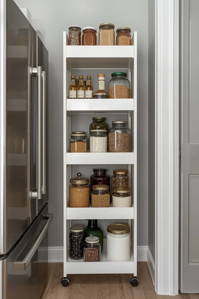 Slim Rolling Pantry Carts