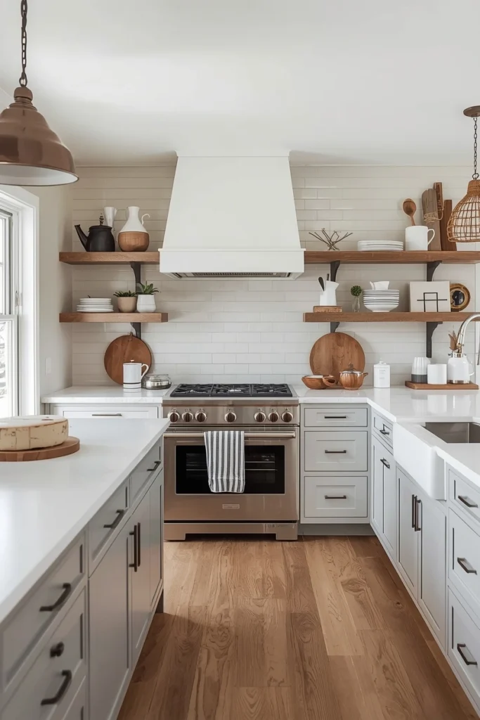 Farmhouse Kitchen With Neutral Color Palette