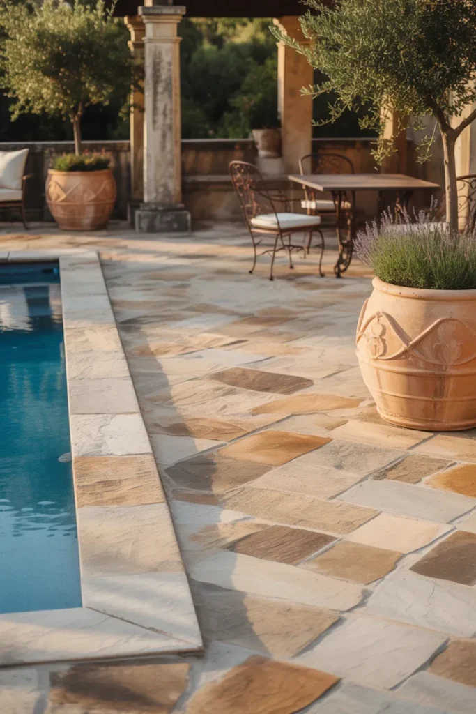 Mediterranean Style Pool Deck