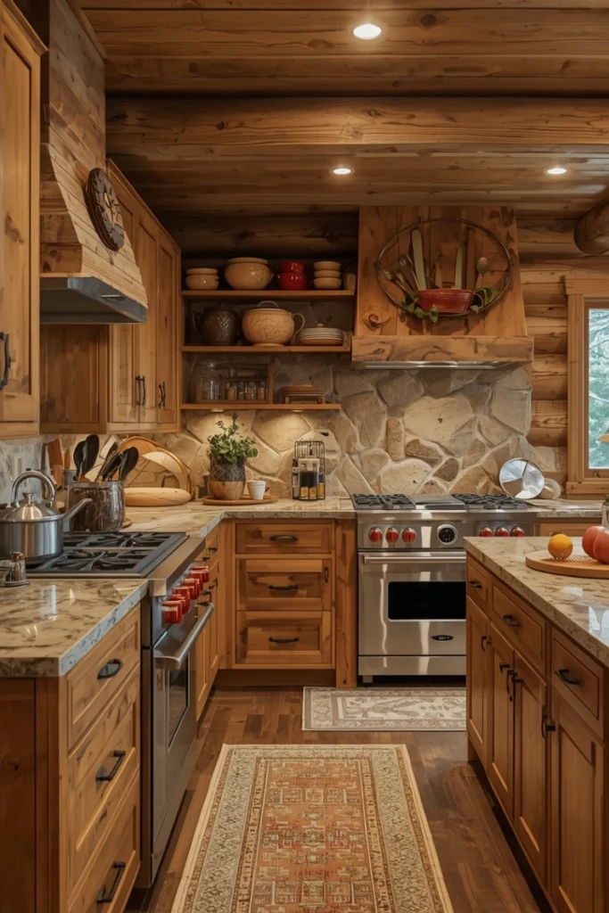Rustic Kitchen with Natural Materials