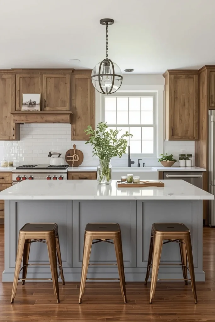 Farmhouse Kitchen With Rustic Metal Accents