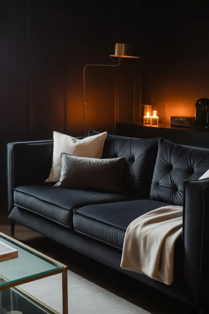 Dark Moody Sofa Aesthetic
