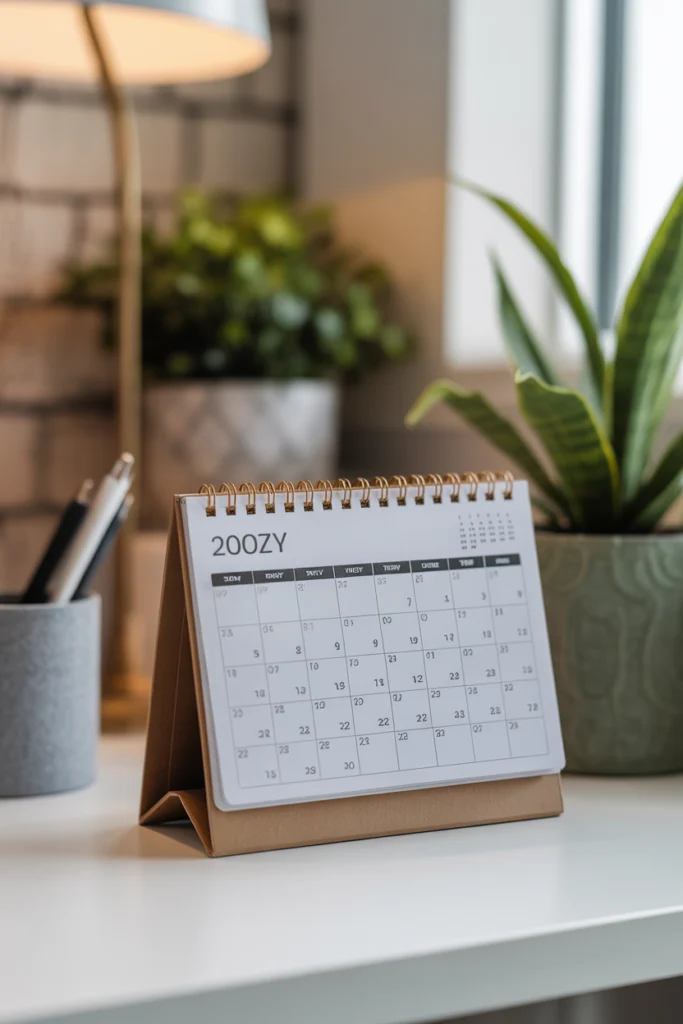 Keep a Small Desk Calendar