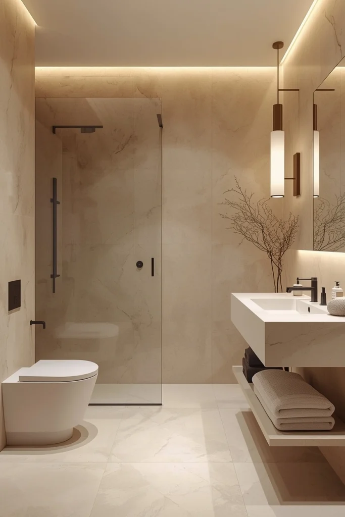 Monochromatic Bathroom Serenity