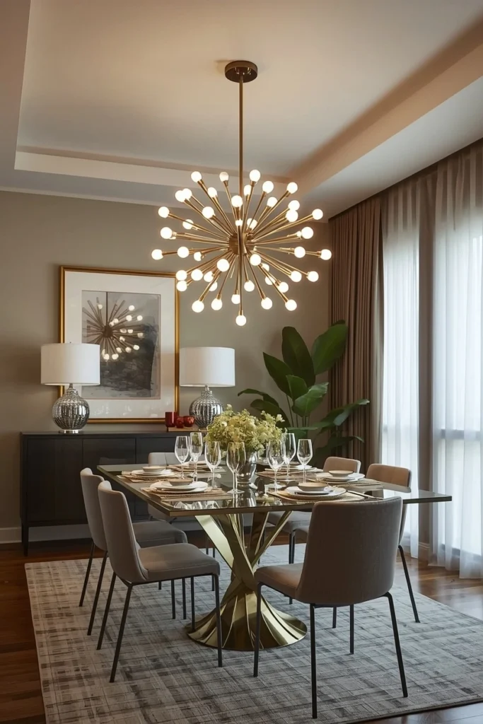 Contemporary Sputnik Chandelier