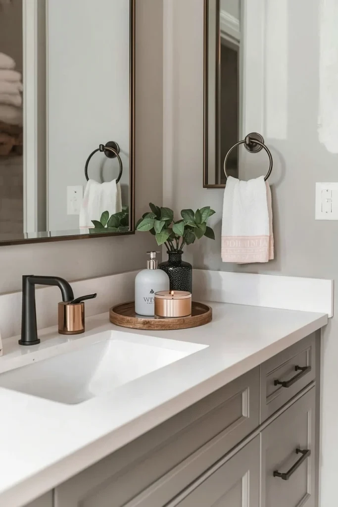 Decluttered Countertops With Intentional Styling