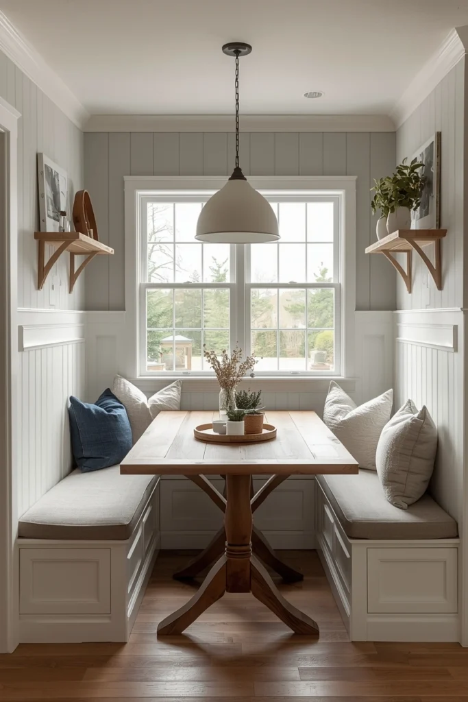Farmhouse Kitchen With Cozy Breakfast Nook