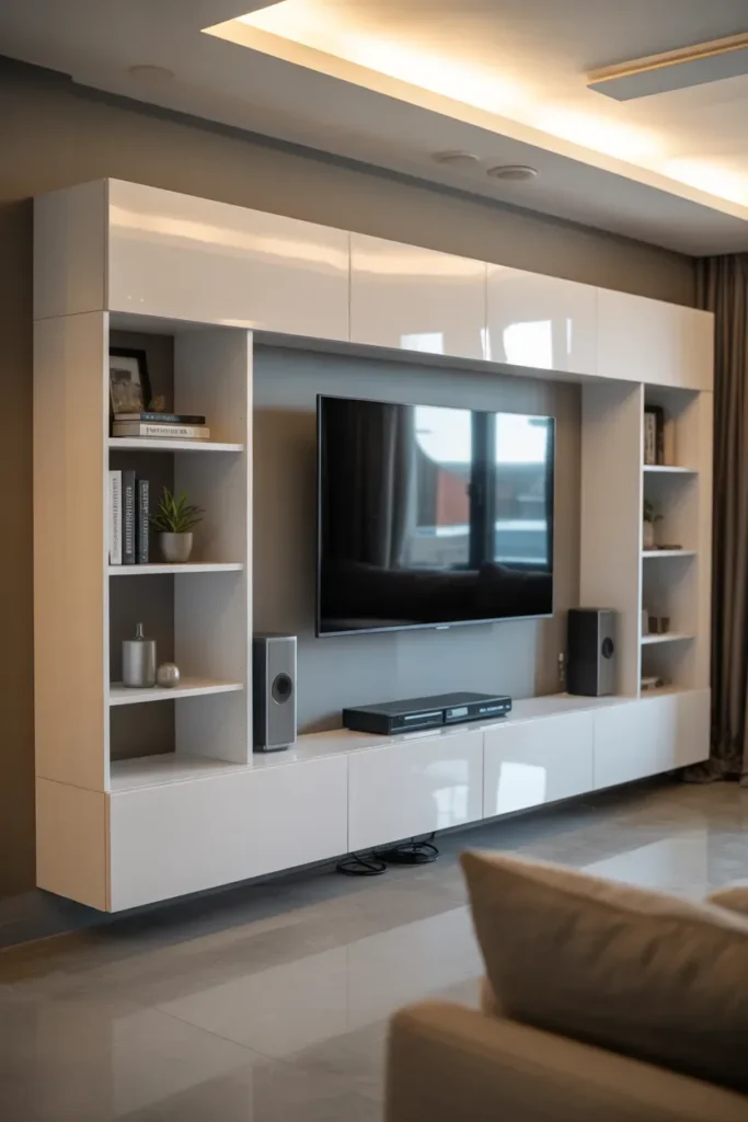 Wall-Mounted TV Units with Storage