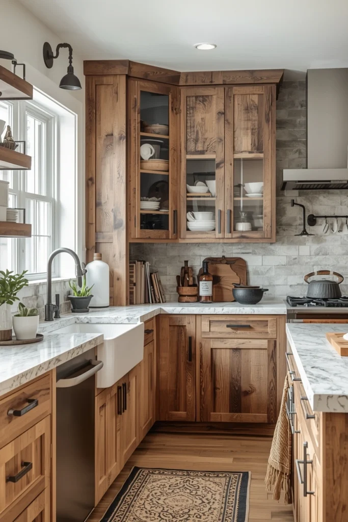 Farmhouse Kitchen With Mixed Textures
