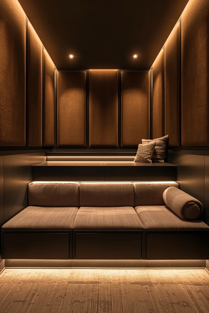 Tiered Platform Seating in a Compact Room