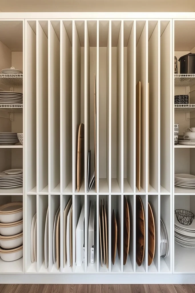 Vertical Shelf Dividers to Maximize Tall Pantry Space