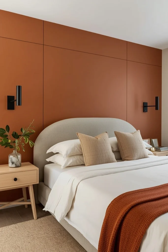 Warm Clay Accent Wall