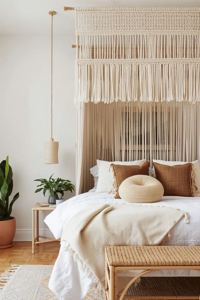 Bohemian Macramé Canopy for Textured Charm