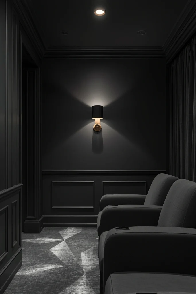 Dark Moody Paint for a Luxe Cinema Atmosphere
