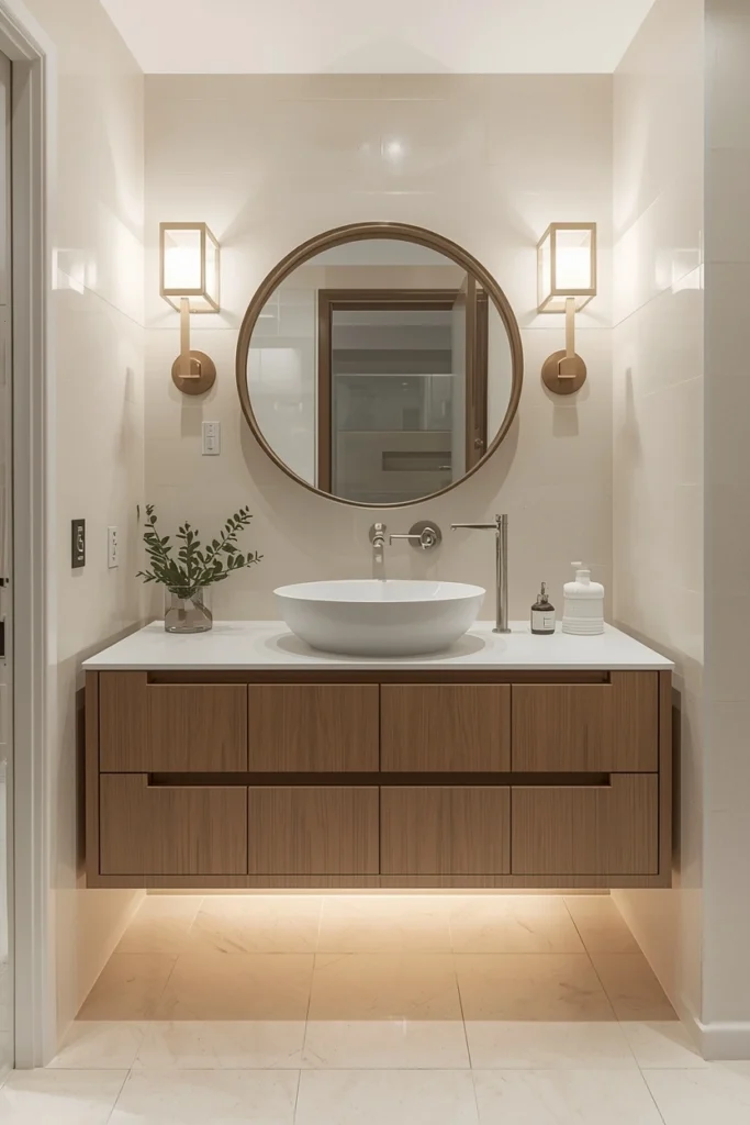 Floating Vanity for Visual Lightness