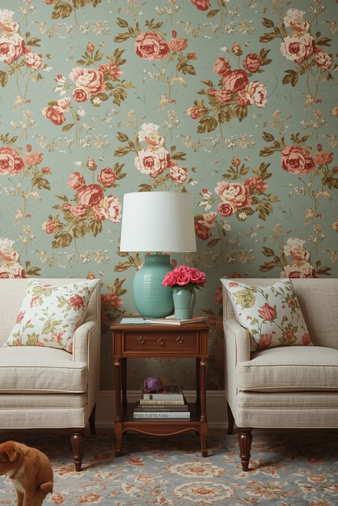 Retro Patterned Wallpaper