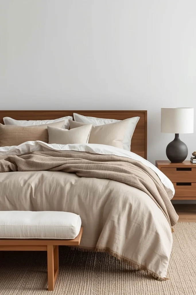 Textured Linen Bedding Layers