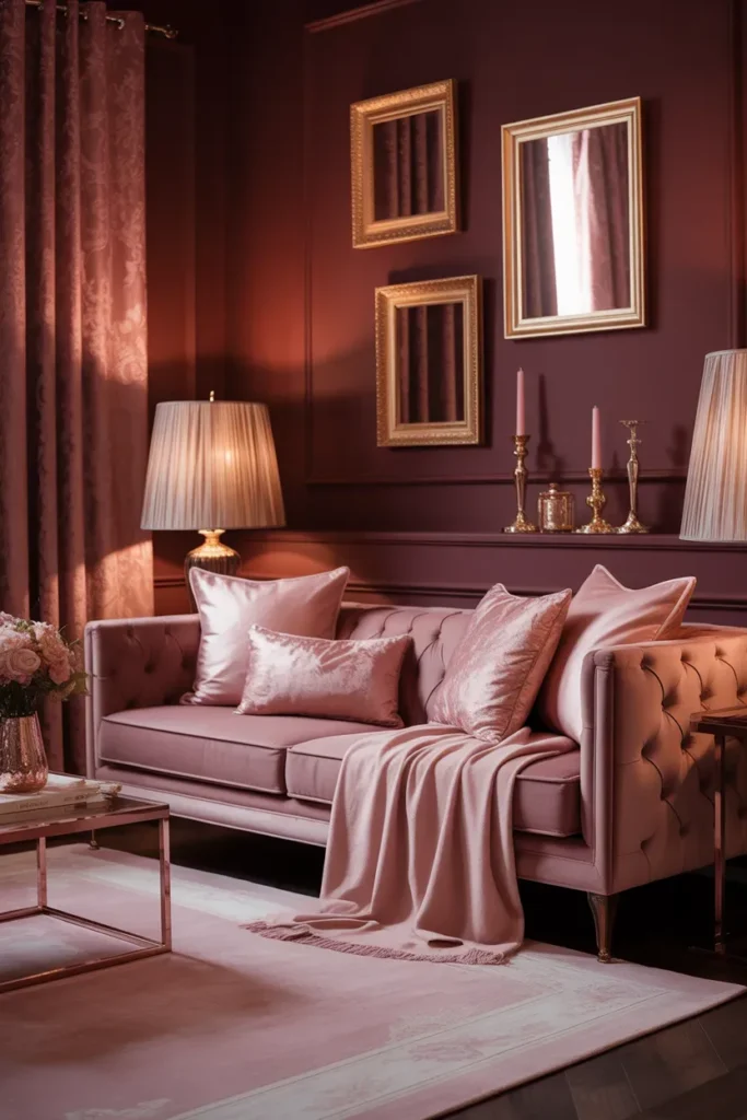 Burgundy and Blush Pink